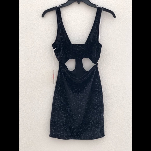 Black Party Dress Size S Timing Women’s Outfit Summer Cocktail Sexy Mini Glitter - Picture 6 of 8